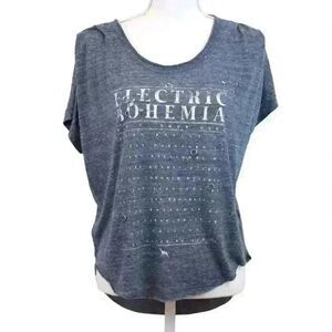 William Rast "Electric Bohemia" Heathered Blue Tee – Size Medium